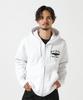 AVIREX VARSITY LOGO SWEAT ZIP UP PARKER men's 2XL 030 white 783-4931002