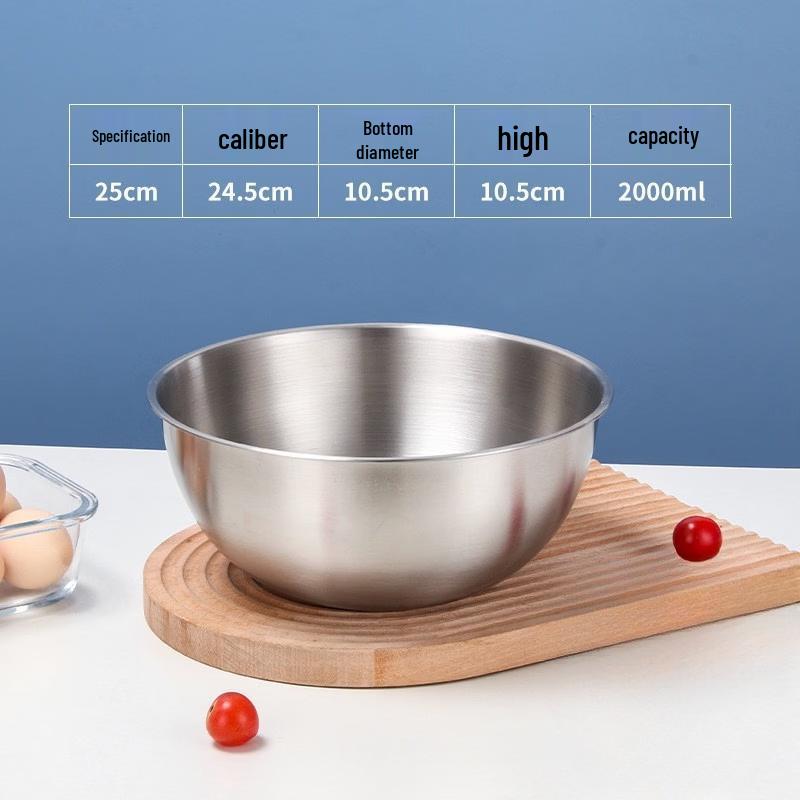 ZISIZ 304 Stainless Steel Deep Mixing & Salad Bowl Set with Lids