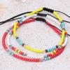 Handmade Bohemian Multicolor Rope Colorful Rice Bead Bracelet Wax Thread Woven Friendship Bracelet For Women Party