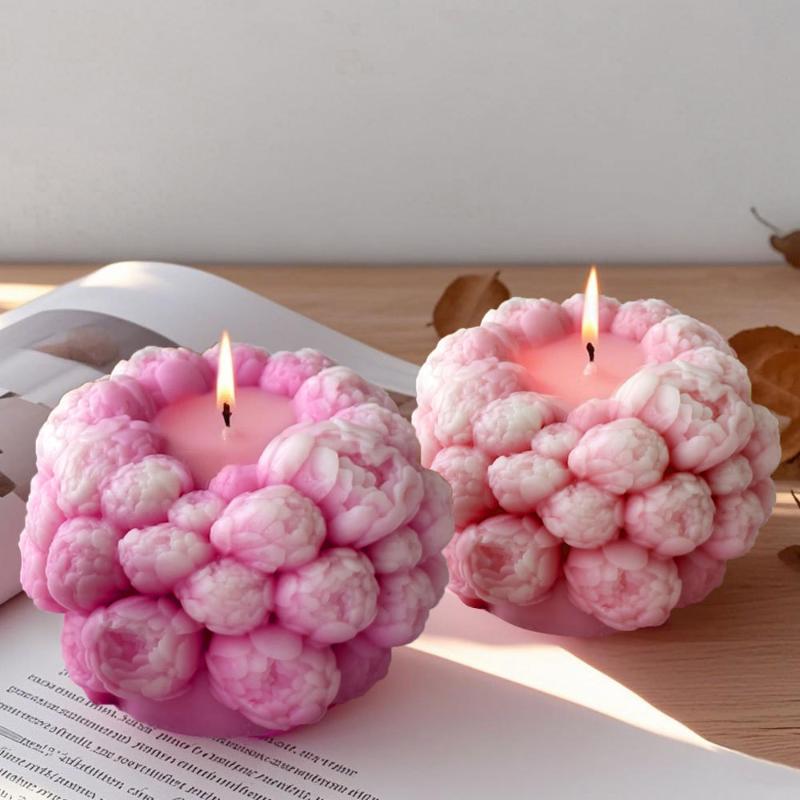 Diy Rose Flowers Silicone Mold Handmade Aroma Candle Gypsum Form Ornaments Mould Soap Candle Making Supplies