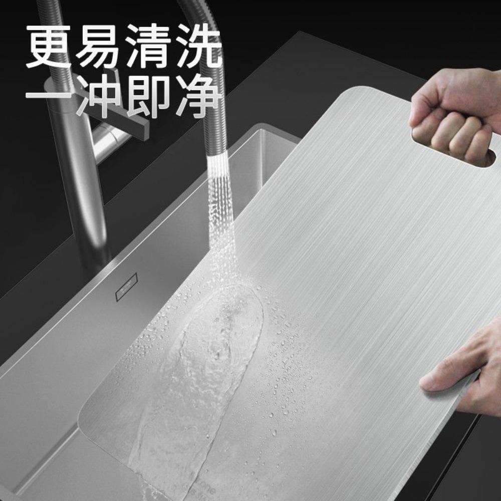 304 Stainless Steel Panel and Chopping Board Kitchen Household Thickened Double Sided Cutting Board Block Kneading Dough Board