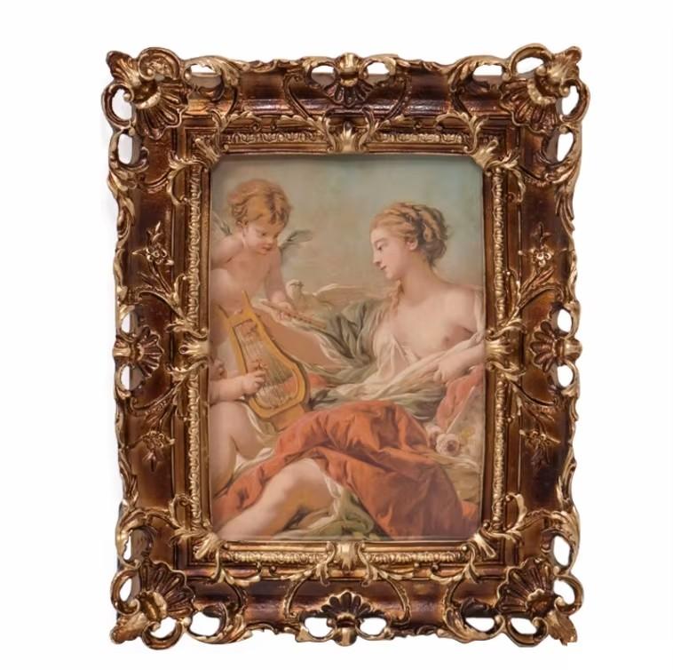 European Retro Art Luxury Palace Carving Relief Resin Wall Frame Store Club Hotel Wall Mural Crafts Home Living Room Wall Decor