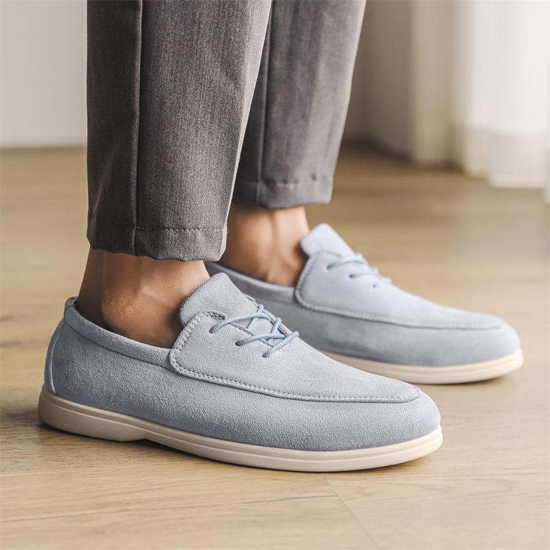 Fashion 2025 New Autumn Casual Flat Shoes Retro Slip-on Men Driving Shoes Suede Daily Laightweight Leisure Shoes Man's Soft Loafers