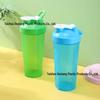 Butelka shaker sportowy cylindryczny 600 ml z kulką, możliwość personalizacji logo