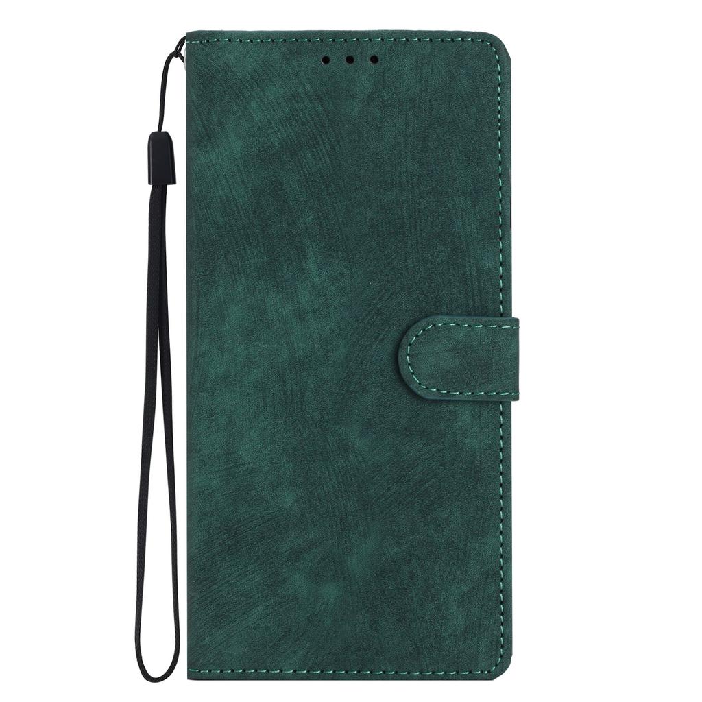 For TCL 40 SE Case with Wrist Strap Skin-touch Wallet Leather Phone Cover