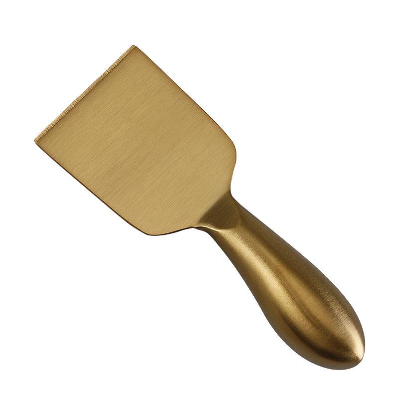 Cheese Knife Set Cheese Stainless Steel 6Pcs Gold Cheese Slicer Cutter Handle Mini Knife Butter Knife Spatula Fork Matte