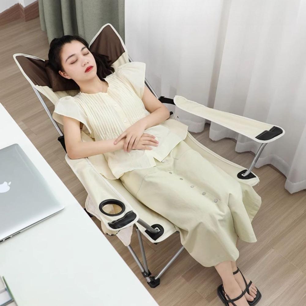 Modern Simple Canvas Sofa Chaise Longue Japanese Balcony Household Lazy Outdoor Leisure Beach Chair Folding Chair