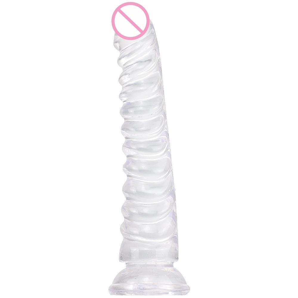Cheap 5 Colors Small Transparent Suction Cup Jelly Women Erotic Anal Sex Toys Soft Clitori Vaginal Masturbators Penis