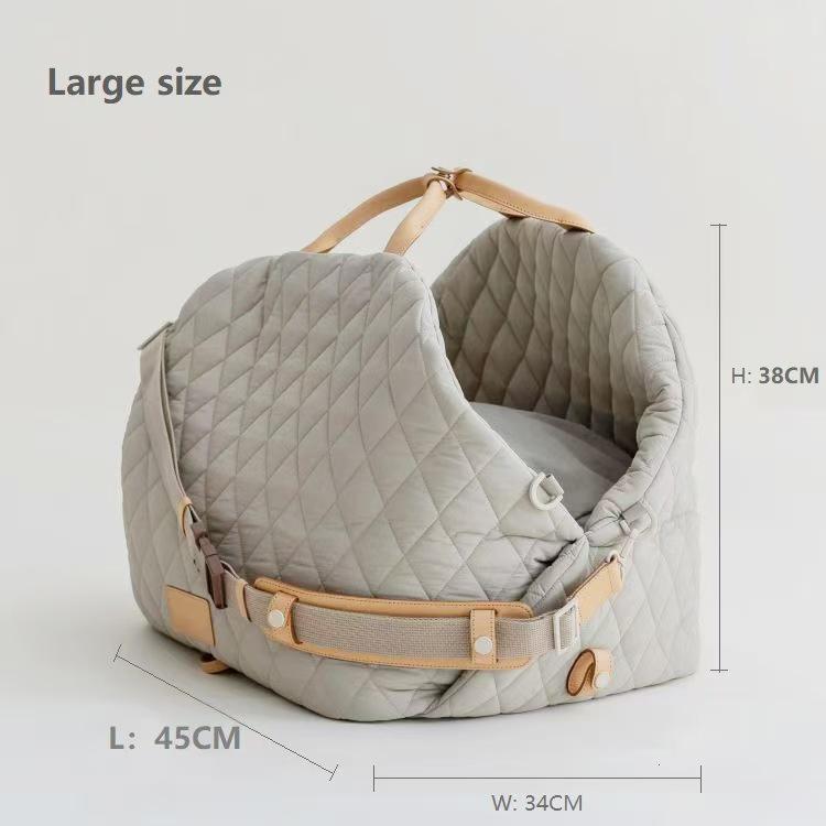 Enhanced Waterproof Nylon Pet Carrier & Convertible Dog/Cat Bed