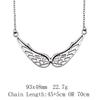 Vintage Angel Wing Pendant Necklace Alloy Feather Guardian Charm Necklaces Blessing Jewelry Gift For Making