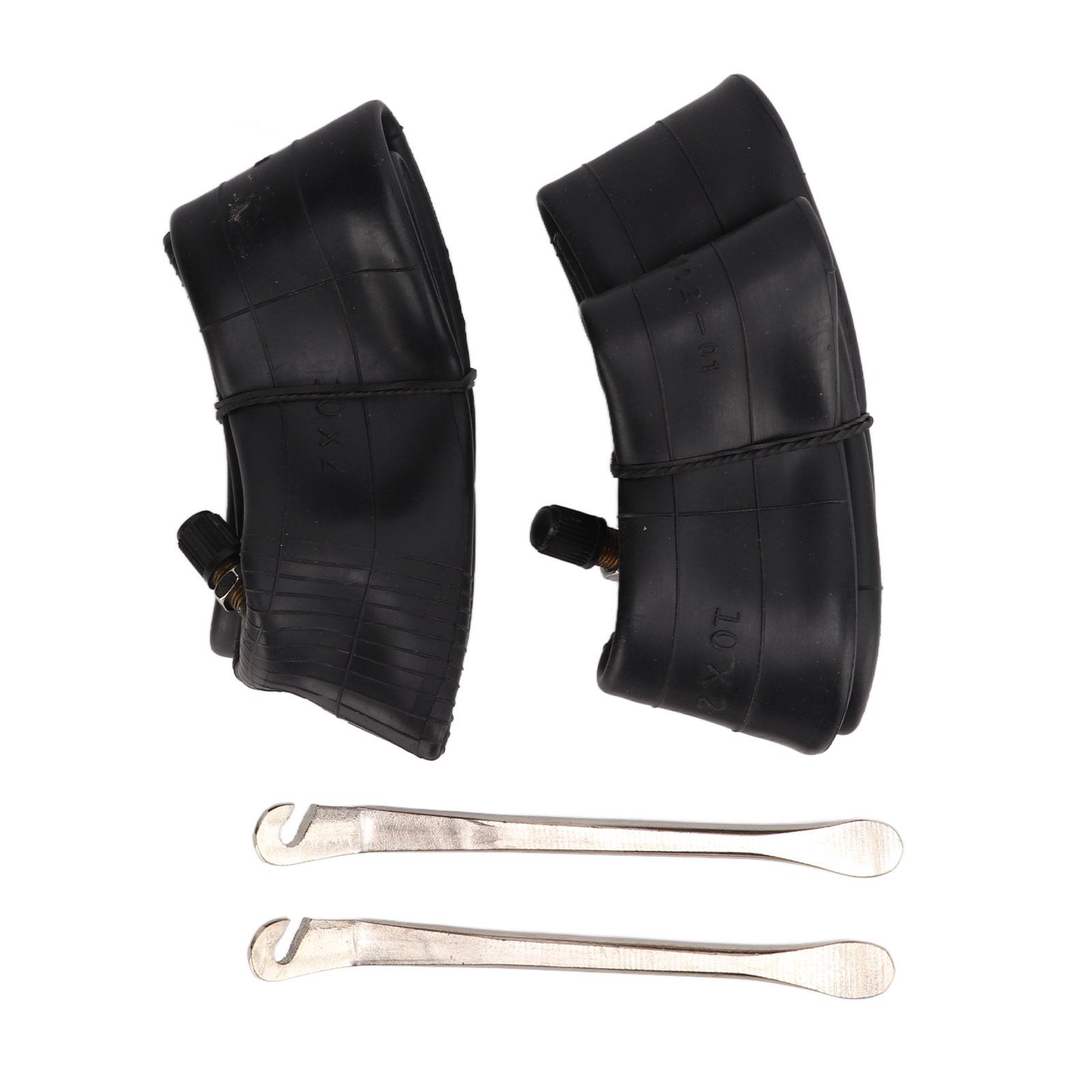 

2 Sets 10x2.0 Straight Valve Inner Tube Inflatable Tire Inner Tube with Bike Tire Lever