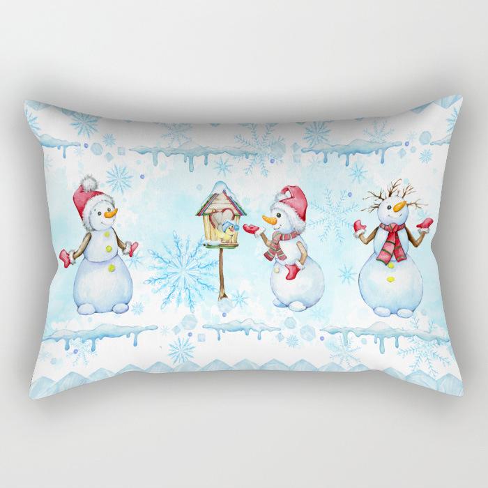 New Christmas Snowman Series Pillow Case Home Living Room Sofa Bedroom Cushion Pillow Case