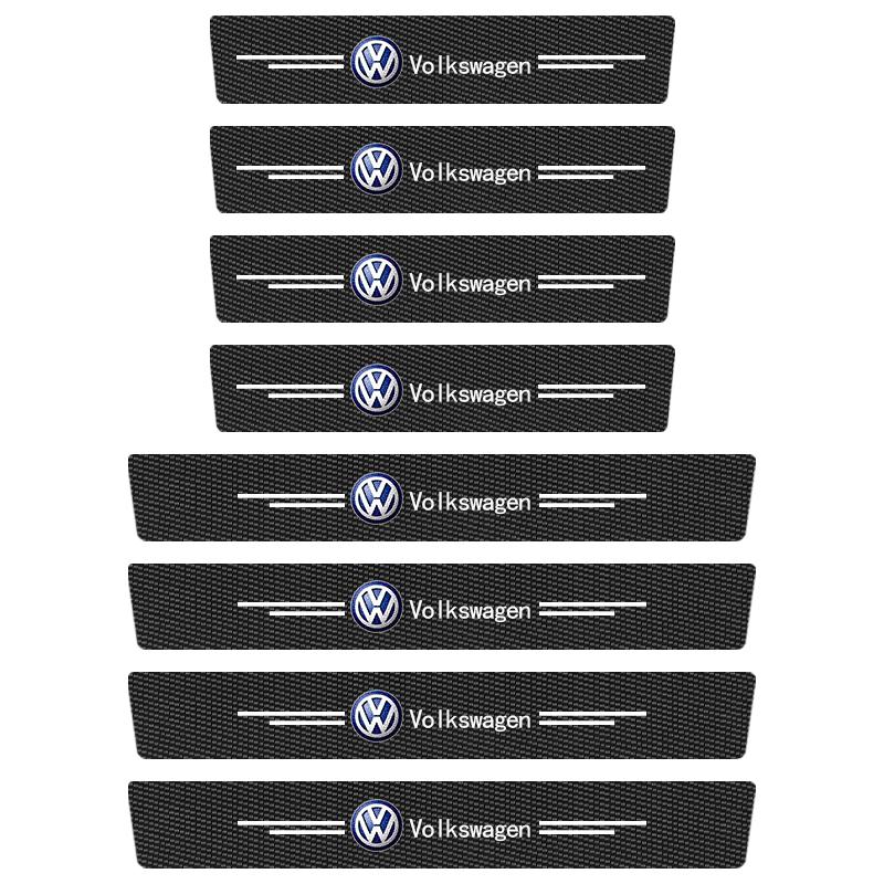New Car Door Sill Plate Sticker Anti-scratch Strip Trunk Protection Decals For VW Polo Beetle Passat Bora Touran Golf Jetta zl9