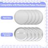 200 Sets Button Maker Supplies 58Mm/2.25 Inch Blank Buttons Pins Parts 32Mm/1.26 Inch Round-Metal Blank Badges-Parts