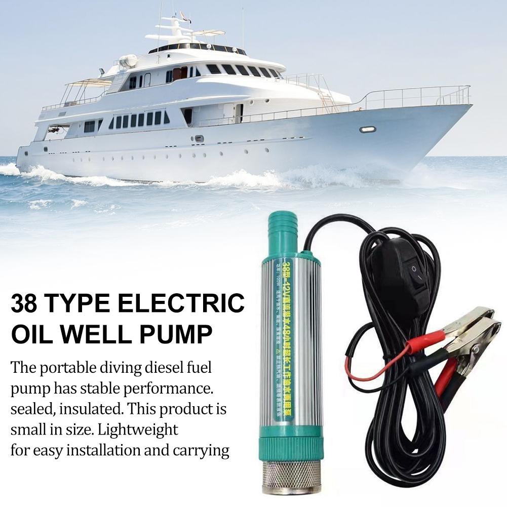 Portable Mini Pump Diesel Water Transfer Pump Camping Fishing Submersible Pump 12V Car Electric DC Refueling Pump