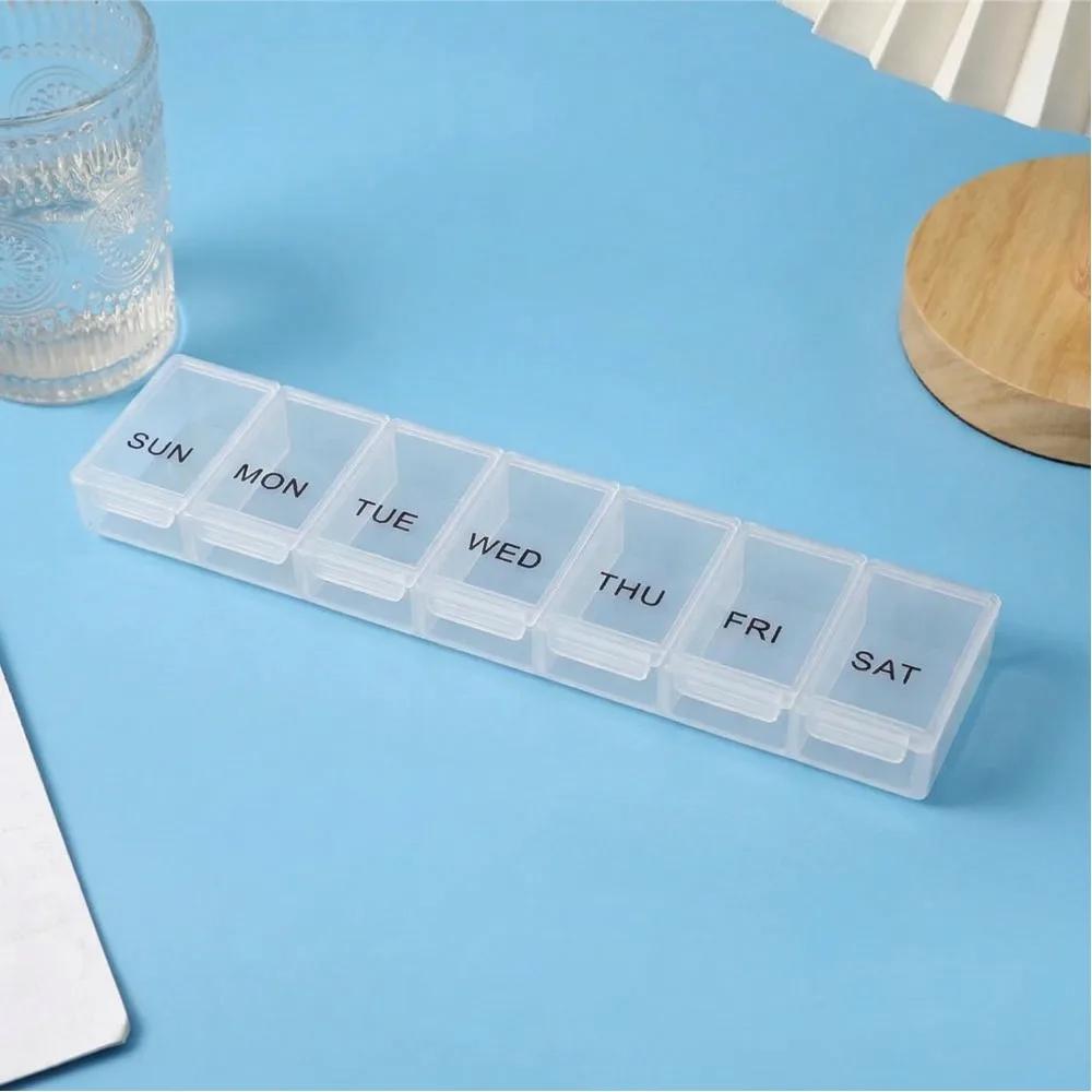 New Hot 7 Day 7 Grids Weekly Premuim Tablet Large Pill Organizer Portable Box Travel Pill Case for Medicine Vitamins & Fish Oils