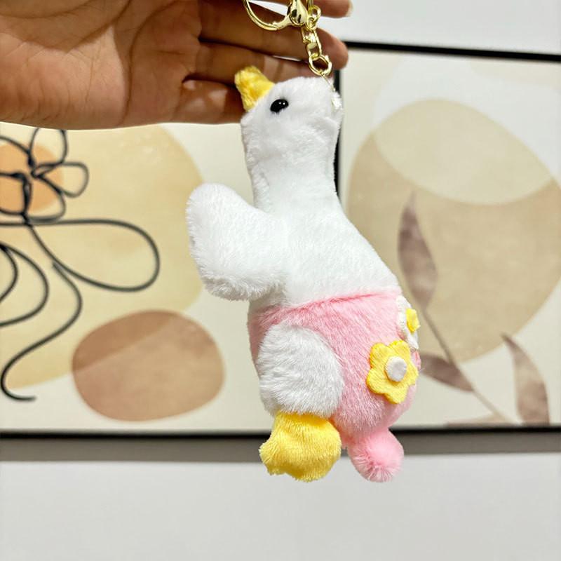 Cute Cartoon Goose Plush Keychain Toys In Bright Colors Ideal For Kids And Collectors