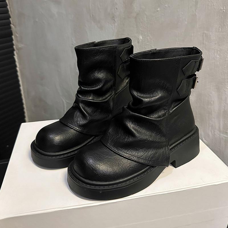 Retro Chunk-heeled Thick-soled Boots, New Style Boots, Casual and Versatile Ankle Boots, Women's Shoes