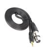 Microphone Cable 3.5mm Male to XLR Female PVC Microphone Cord for Digital Camera and PCBlack 1.5m 4.9ft