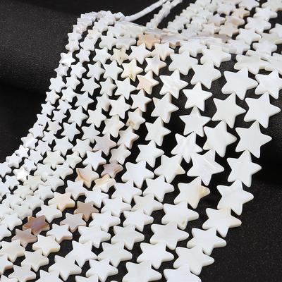 Natural White Star Shell Beads 6/8/10/12/15mm Mother of Pearl Loose Beads For DIY Bracelet Necklace Jewelry Making Accessories
