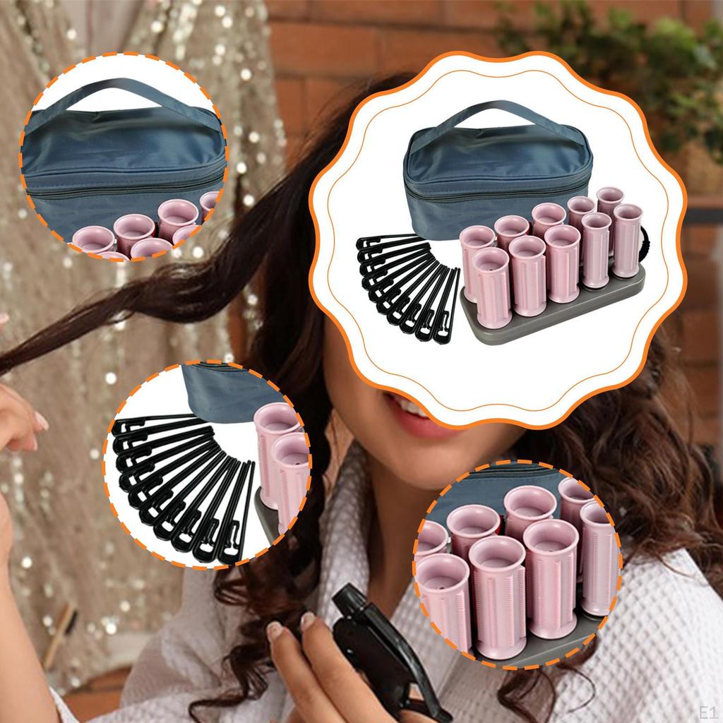 10Pcs Electric Heated Hair Rollers Classic Compact Instant Heat Curling Tube