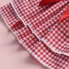 Plaid Printing Bow-knot Decor Apparel Two-legged Dog Costume Skirt Dress for Summer Pet Clothing