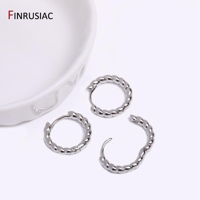 

Fashion Women Circle Piercing Earrings Gold Plated Brass Simple Hoop Earrings For Party Gift Wholesale 1 Pair