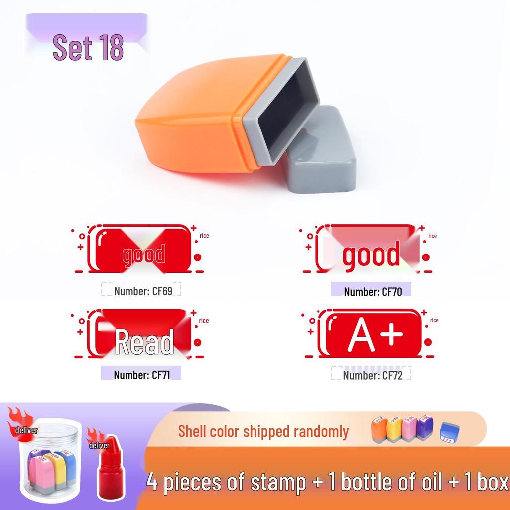 Teacher's Reward Homework Stamps: Cartoon Praise & Encouragement for Students