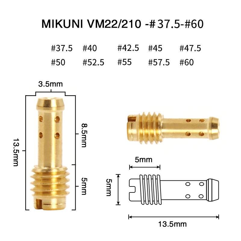 ZSDTRP 10pcs Motorcycle Carburetor Idle Pilot Jet for MIKUNI VM/TM/TMX VM22/210 Carburetter B set