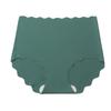 High Waisted Seamless Underwear for Women No Show Panties Cheeky Scalloped Edge Bikini Breathable Briefs Women's Soft Moisture-Wicking Stretchy Briefs