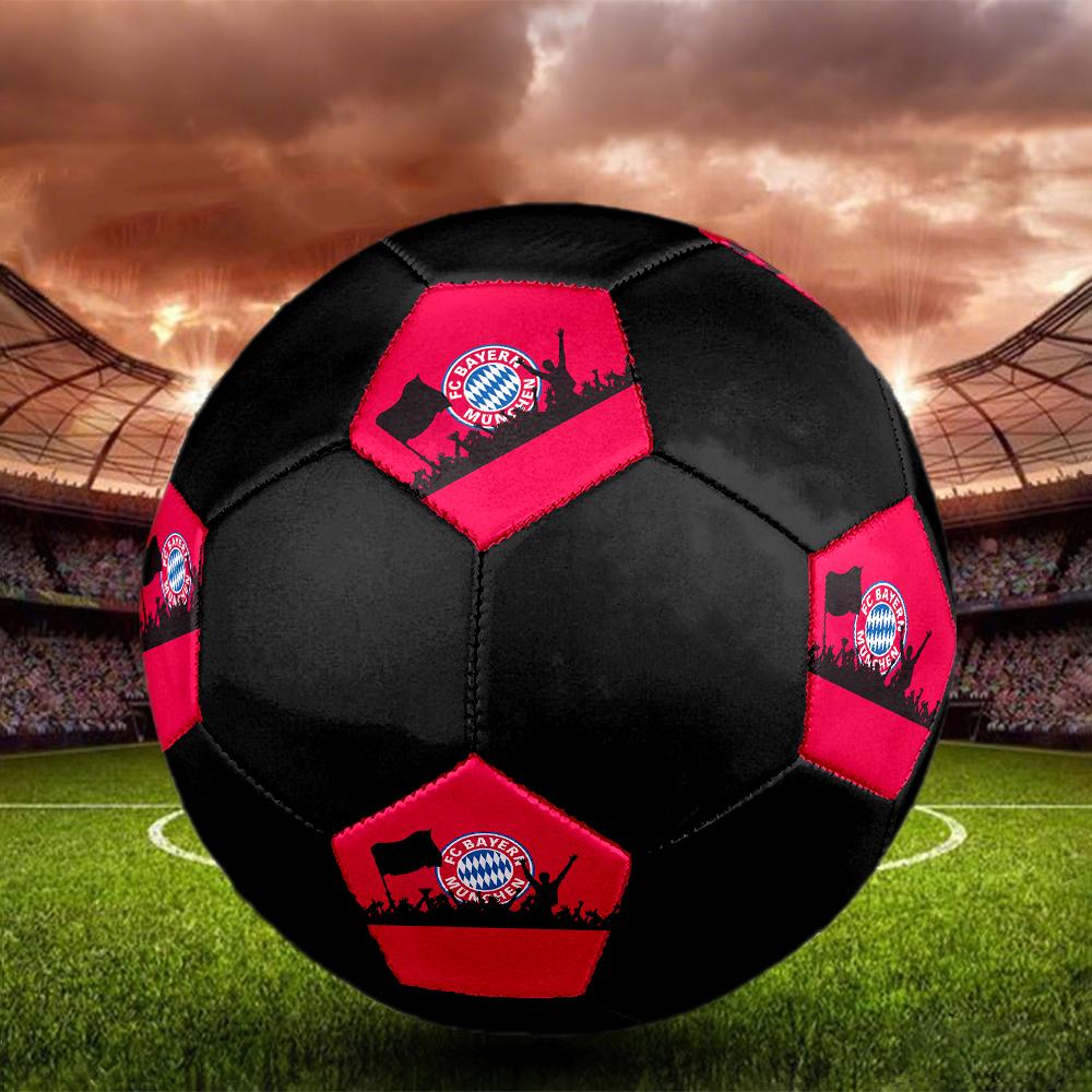 FC Bayern Munich Soccer Ball, Colorful, Suitable for All Ages, Machine-stitched, PVC Material, Competition Grade, Durable and High Bounce