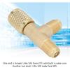 2-Piece Brass Quick Coupler Tee Adapter, 1/4 Inch SAE FFL with MFL, Refrigerant Adapter for R22 R12 R134, Vacuum Pump Manifold with Valve Core