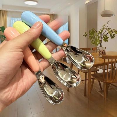 Children's Spoons, Baby Food Treasure Spoons, Anti-scald Household High-temperature Resistant Stainless Steel Soup Spoons