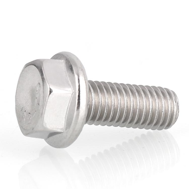 304 Stainless Steel Flange Head Hex Bolts with Washer - Sizes M5, M6, M8, M10, M12 (GB5789)