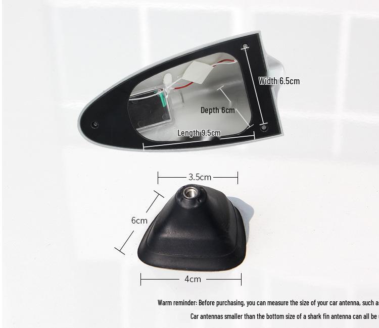 Remote-Control LED Solar Shark Fin Antenna for Car Decoration