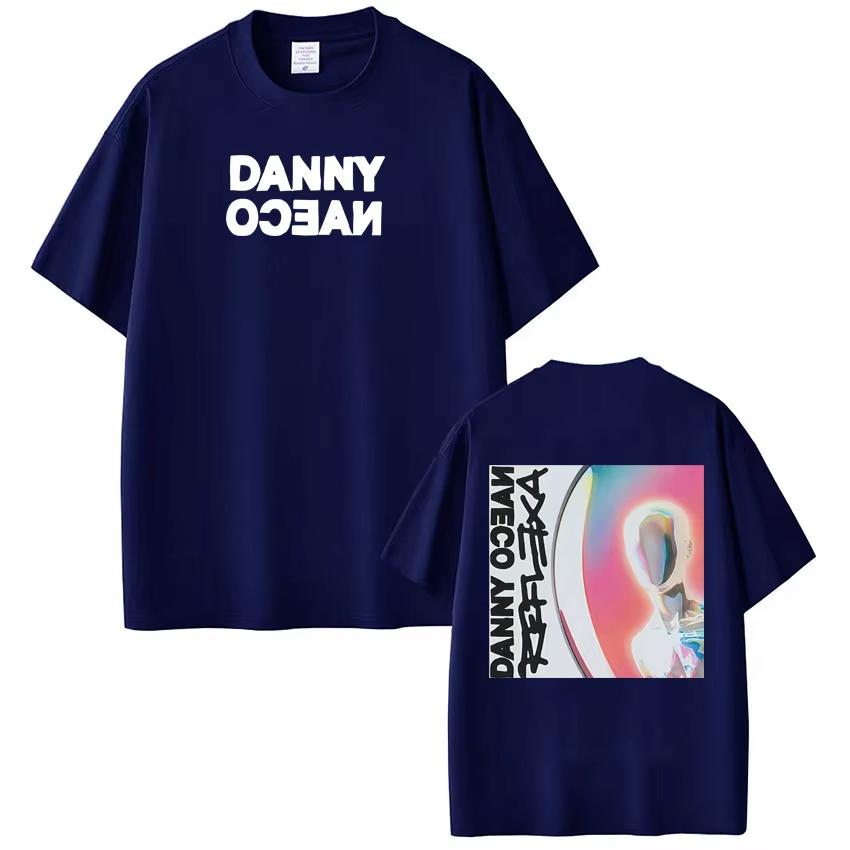 Rapper Danny Ocean Reflexa Tour 2025 Grafik T-Shirt Herren Hip Hop T-Shirt Lässig Baumwolle Kurzarm Ästhetik T-Shirts Fan Geschenke
