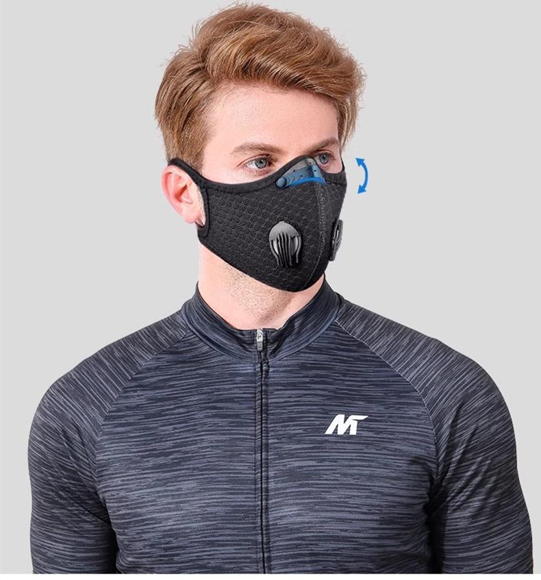Cycling Mask Sport Washable Reusable with Filter Dust Mask Cycling Face Mask for Men Riding Mask Bandana Actived Carbon Filters