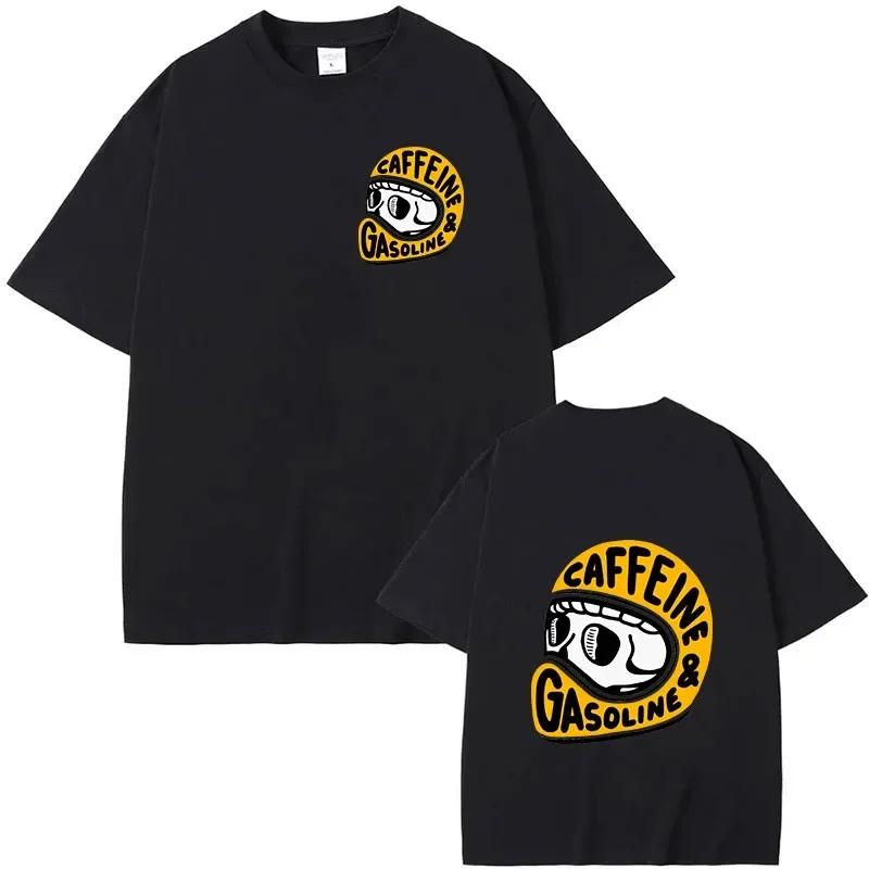 

2026 Men Cotton Fashion Short Sleeve Mens Tshirt Gothic Harajuku Biker Skull Graphic Tee Tops Dark Punk Skulls Retro TShirt S
