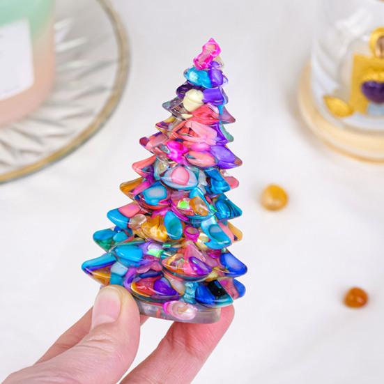 Faux Crystal Christmas Tree Figurine Mini Artificial Crystal Tree Tabletop
