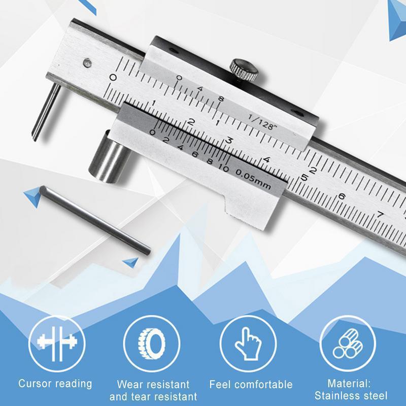 Stainless Steel Parallel Line Scriber Vernier Caliper, 0-200mm