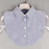 Ins Fake Collar Plaid Shirt Detachable Collars Solid Shirt Womens Dickie Collar White Girls Top Clothes Dickey Collar For Women