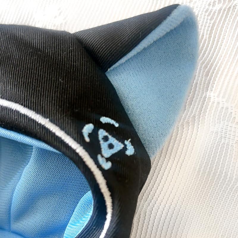 Cyberpunk Jersey mit Katzenohren [für 10cm Puppe] Blaues Plüschtier [Gebraucht]
