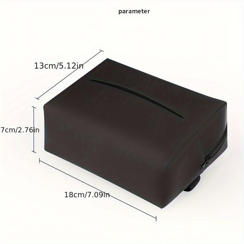 Compact Faux Leather Car Tissue Holder Armrest and Headrest Storage Box, Stylish Interior Organizer Vehicle Tissue Holder