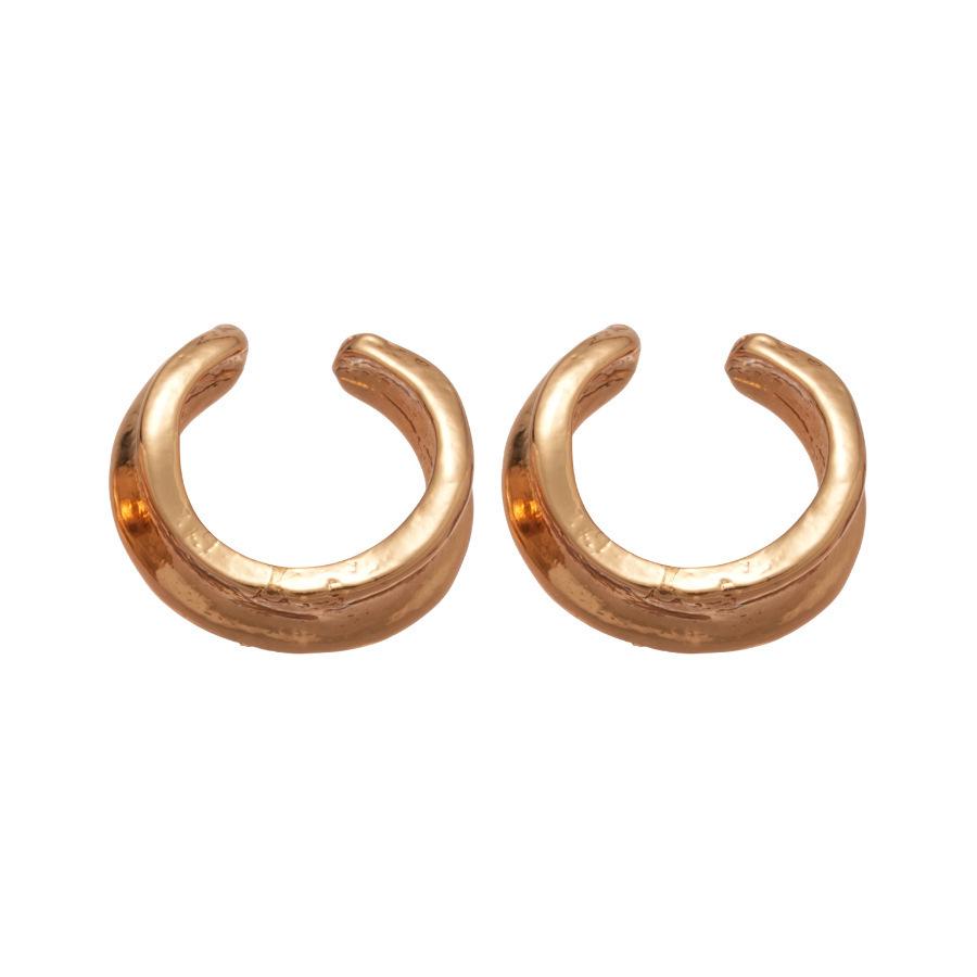 Metallic Round No-Piercing Ear Cuff: Simple, Fashionable, Light Luxury Earrings for Women