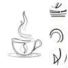 Coffee Cup Metal Wall Art Centerpiece Artwork Gift Craft Decoration Hanging Ornament for
