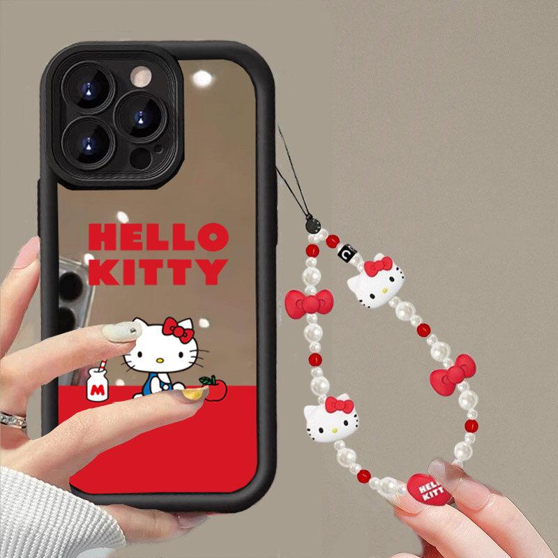 Mirror Makeup Hello Kitty Bracelet Phone Case For Xiaomi MI 15T POCO X8 Pro Max Ultra F7 M7 X7 X5 F5 X6 PRO M6 C40 5G Cute Cover