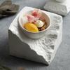 Creative Stone Soup Bowl Ceramic Salad Bowl Breakfast Salad Fruit Plate Cutlery Irregular Shaped Dish Hotel Kitchen Utensils New