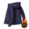 Autumn and winter outdoor casual jackets, men's plus-size jackets, young and middle-aged fleece thickened hooded jackets, trendy cotton clothes