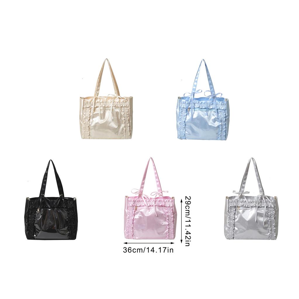 Ita Bag Tote Bag Clear Window for Pins Shoulder Bag Handbag Bag DIY Cosplay Stachel Tote Bag Sweet Bows Purses Gifts