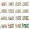 Rectangular Floral Plant Print Cushion Cover Sofa Chair Car Pillow Cover Decorative Sofa